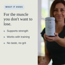 Daily Creatine Support supports strength, works with training, and has no taste or grit.
