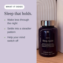 Sleep Assist helps reduce disturbed sleep and supports healthy sleeping patterns.