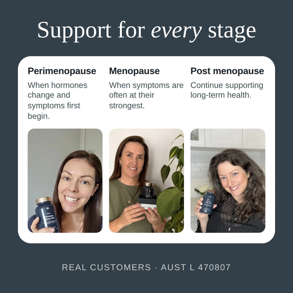 Support for every stage: three real MyPause customers for perimenopause, menopause and post menopause.