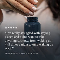 Five-star customer review of MyPause Sleep Assist.
