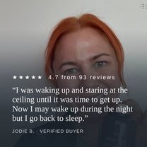 Five-star customer review of MyPause Sleep Assist from a verified buyer.