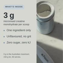 One scoop of Daily Creatine Support stirred into a glass of water until clear.